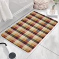 thumbnail image 3 of Brown Beige Green and Red Checkered Flannel Non Slip Door Rugs,Washable Door Mats Indoor,Decorative Door Mats,Dirt-Resistant and Absorbent Doormat for Entrance,Bedroom,Kitchen,Bathroom,31.5"x17", 3 of 4