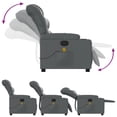 thumbnail image 4 of vidaXL Massage Recliner Chair Gray Faux Leather, 4 of 5
