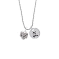 thumbnail image 2 of Delight Jewelry Silvertone Chinese Symbol Harmony Square Spinner Silvertone Script Initial Disc - Z - Charm Necklace, 20"+3", 2 of 4