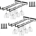 thumbnail image 1 of Stainless Steel Stemware Rack, Durable Construction For Long-lasting Use, Flexible Durable Metal Frame Ensures Safe And Secure Storage Of Your Valuable Stemware, 1 of 5