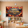 thumbnail image 6 of LUUFILx Thanksgiving Fall Harvest Banner Backdrop Turkey Leaves Pumpkins Autumn Background Home Decoration Party Props Festival Decor Happy Day Celebration, 6 of 8
