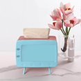 thumbnail image 1 of pitrice TV Shaped Mobile Phone Stand Tissue Box, with 4 Supportive Sticks Blue, 1 of 9