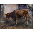 thumbnail image 2 of Giuseppe Pennasilico 14x11 Gold Ornate Wood Frame and Double Matted Museum Art Print Titled - Cow, 2 of 4