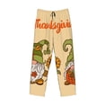 thumbnail image 6 of Uemuo Gnomes Happy Thanksgiving Pattern Men's Wide Leg Palazzo Lounge Pants with Pockets Light Weight Loose Comfy Casual Pajama Pants-XX-Large, 6 of 9