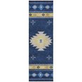thumbnail image 2 of Addison Rugs Dream Shag Premium Machine Washable Transitional Aztec Blue Runner Rug, 2'3" x 7'6", 2 of 8