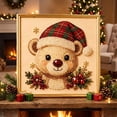 thumbnail image 5 of Christmas Pearl Diamond Art Kit for Adults 5D Sparkling Raised Bead Painting Set on Framed Canvas Complete DIY Craft with Little Bear Patterns Holiday Home Wall Decor Gift for Beginners, 5 of 8