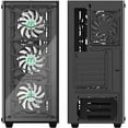 thumbnail image 5 of MUSETEX ATX Mid-Tower Chassis 6 ARGB Fans Pre-Installed USB3.0 with Voice Remote Control & 2 Translucent Tempered Glass Panels, Decent Cable Management Airflow Gaming PC Case Computer Case（907-MS6）, 5 of 7