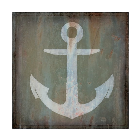 Cora Niele 'Rusty Sign Anchor' Canvas Art