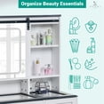 thumbnail image 5 of Naomi Home Vanya Makeup Vanity Desk with Mirror & Lights, Charging Station, 6 Drawers, White, 5 of 11