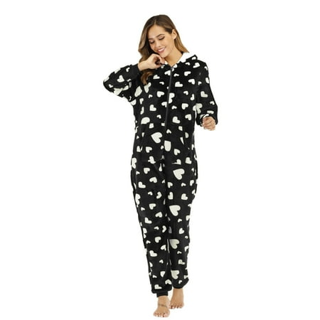 

ASEIDFNSA Pajamas for Women Set Women Footed Pajamas Women S Pajamas Printing Sleepwear Pajamas Hooded Jumpsuit Rompers Clubwear Nightwear Plush Onesie