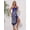 blue, variant on Vacation-style stunning print camisole sun protection cover-up dress for photoshoot, ultra-fairy lace-up backless dress