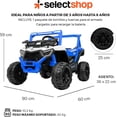 thumbnail image 2 of Carro Buggy Electrico Montable para Niños Carrito de Control Remoto y Manejo Directo con Luces Estereo y Pedales Funcionales con Control Remoto (Azul), 2 of 7