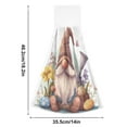 thumbnail image 2 of 2 Pcs Gnomes Flower Egg Kitchen Hand Towels with Hanging Loops Absorbent Soft Fast Drying Decor Bath Towels, 2 of 7