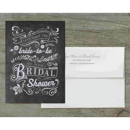 Let's Toast The Bride-To-Be Deluxe Bridal Shower Invitation