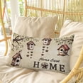 thumbnail image 4 of Sweet Home Pillow Covers, Linen Long Throw Pillow Case, Western Stars Bird Houses Country Vintage Holiday Pillow Protector Decorative Cushion Cover for Living Room/Bedroom 12" x 20", 4 of 8