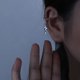 thumbnail image 4 of Pendientes de plata de ley con cadena de borlas para mujeres, adolescentes y niñas, sin perforación, pendientes de cartílago ER, 4 of 5