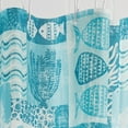 Mainstays Coastal Aqua Fish Printed PEVA Shower Curtain, 70" x 72
