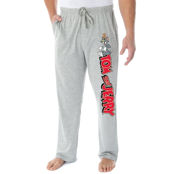 Tom And Jerry Men's Vintage Characters And Logo Loungewear Pajama Pants