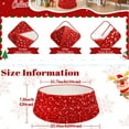 thumbnail image 2 of Gynky Christmas Tree Collar Christmas Tree Skirts Christmas Tree Stand Collar Basket Round Base Cover Shiny Glitter 23.6 inch Red, 2 of 7