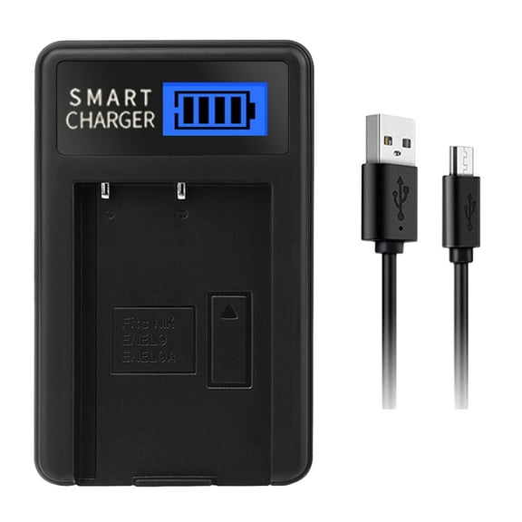 EN-EL9 EN EL9A Battery Charger Pack for D40 D40X D60 D3000 Cameras