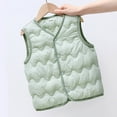 thumbnail image 3 of Baby Boys Girls Winter Puffer Vest Sleeveless Jacket Thick Warm Padded Vest Cute High Neck Vest Down Puffer Vest Winter Clothes for Toddler Baby Boys Girls 6T, 3 of 4