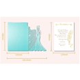 thumbnail image 3 of Tarjeta de invitación de silueta de chica de estilo europeo, tarjeta de bendición de estampado dorado, tarjetas de felicitación universales para vacaciones de boda, 5 piezas, 3 of 4