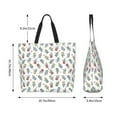 thumbnail image 5 of Bingfone Canvas Tote Bag for Women with Inner Pocket Aesthetic Cute Shopping Tote Bags Reusable Grocery Bags- Milk Tea, 5 of 8