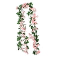 thumbnail image 2 of deevoka Artificial Decorative Fake Plant Vine 180cm Green Leaves Garland for Pink, 2 of 9