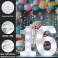 thumbnail image 3 of AllWays Plaza 13th Birthday Decoration for Girls Boys, Decorative LED Light Up Numbers, Marquee Numbers 13 Sign for Party Backdrop 13th Wedding Anniversary Decor, Warm White and Cool White Number 13, 3 of 14