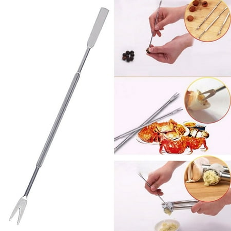 

20 Pieces Stainless Steel Seafood Forks Picks- Silver
