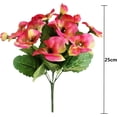 thumbnail image 4 of 6PCS Artificial Flowers Artificial Pansy Bushes Faux Plastic Flower Fake Plants Indoor Outdoor Home Garden Decoration (Pink), 4 of 5