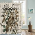 thumbnail image 3 of Fabric Shower Curtain, Retro Owl Envelope Postmark Pattern Bathroom Curtain with 12 Hooks Waterproof No Bad Odor Machine Washable Bath Curtains for Bathroom, Spa Room, 36"x72", 3 of 6