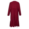 thumbnail image 5 of OGLCCG Girl's Long Sleeve Maxi Dresses Crew Neck Casual A Line Tiered Flowy Fall Dress with Pockets Solid Color Lightweight Holiday Dress 4-15 Years, 5 of 5