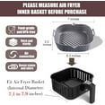 thumbnail image 2 of Silicone Liners Square 7 inches for Air Fryer, 2 Pcs Non-stick Food-grade Reusable Silicone Pot Baking Tray Basket Bowl Oven Air Fryer Accessories, 2 of 6