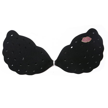 LELINTA Strapless Bra Push up Reusable Silicone Women Self Adhesive Sticky Backless Dresses and Wedding Party Bra  Multiple Styles and Sizes Black