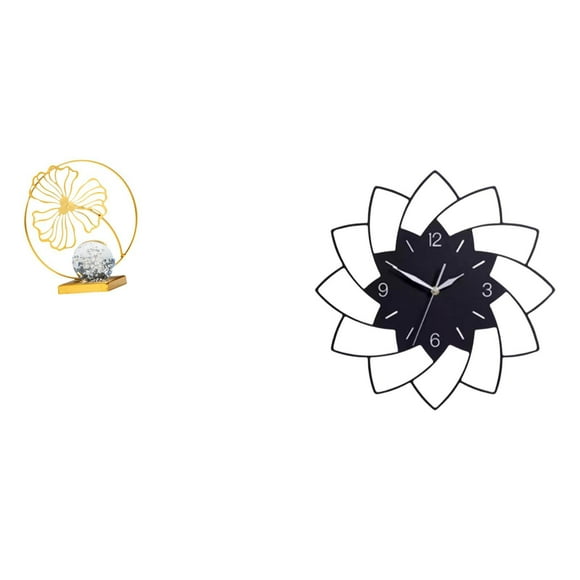 Reloj de pared grande con forma de hoja, acrílico, silencioso, sin , escultura de hierro, obra de arte moderna, ideal para el hogar, la oficina,