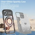 thumbnail image 3 of Dteck for iPhone 15 Plus Case with Camera Lens Protector, Love Heart with Rotating Ring Holder Stand Sparkly Phone Case for iPhone 15 Plus,Black, 3 of 5