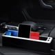 thumbnail image 4 of Relleno universal para huecos de asiento de coche con doble puerto USB, cojín de PVC apto para teléfonos y llaves. Izquierda Plata, 4 of 9