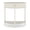 Cream White + Solid Wood+MDF+4, variant on LIANGKA Half Moon Shaped End Table with Sliding Woven Doors Freestanding Semi-Circle Console Table with Cabinets & Bottom Shelf for Hallway Living Room Bedroom Black