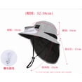 thumbnail image 4 of Womens Sun Hat Solar Powered Kids Sun Hat with Neck Shield and Wide Brim Outdoor Sun Beach Hat, 4 of 6