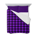 thumbnail image 7 of Black Purple Plaid King Size Down Alternative Comforter, Lightweight Comforter Quilt Bedding Set with Pillow Shams Farmhouse Simple Buffalo Checked All Seasons Bed Comforter Duvet Insert 96"x106", 7 of 7