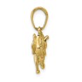 thumbnail image 2 of FB Jewels 10K Yellow Gold Satin 3D Elephant Pendant, 2 of 3