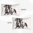 thumbnail image 2 of Rateoe Cowboy Ride A Horse Pattern Pillow Covers with Invisible Zipper(Pillows are not Included) Standard Pillowcases-16"x24", 2 of 6