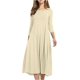 thumbnail image 3 of Vestidos de primavera para las mujeres 2024 vestido boho casual color sólido manga media gran swing vestido de cintura alta vestidos de novia de verano, 3 of 5