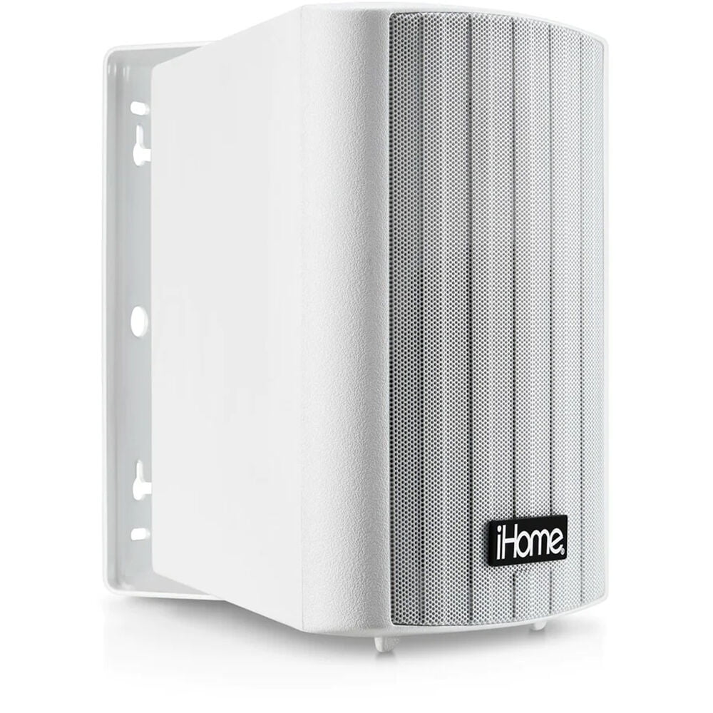 iHome IHSI-W400BT-PR-WHT Weatherproof Bluetooth 100Watt Pair of Speakers, White
