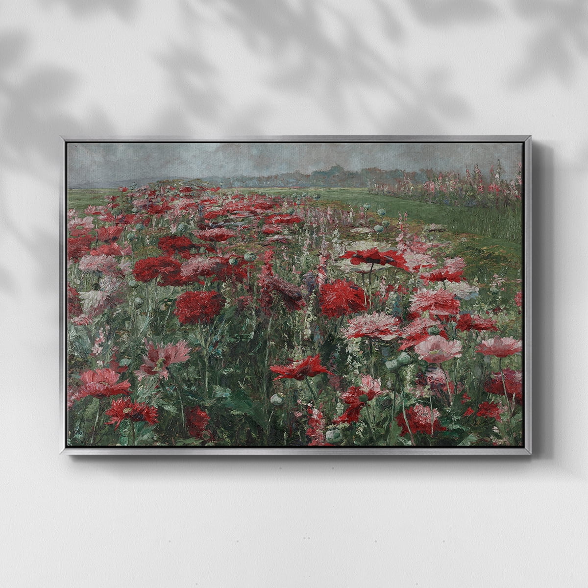 Vintage Botanical Print-XC By Wexford Home Framed in Silver Wood Gallery Wrapped Canvas 17 in. x 25 in.
