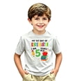 thumbnail image 1 of WERYOUNG Girls First Day Of School Shirts Short Sleeved Crewneck Cartoon Printed T Shirts Lightweight Knit Tees For Kids Back To School Soft Top 4-5 Years, 1 of 2