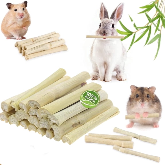 YTSKJ Rabbit Toys 300g Bunny Chew Toys Sweet Bamboo Sticks Dental Branch for Clean Teeth Toy Stuff for Guinea Pigs   Hamster Chinchilla