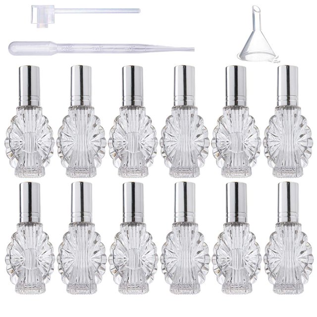 Botellas atomizadoras de perfume YU FENG de vidrio grabado de 13 ml (x12)