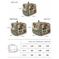 thumbnail image 2 of Teal Brown Retro Coffee Toaster Cover 2 Slice, Small Kitchen Appliance Covers, Farmhouse Vintage Art Watercolor Toaster Oven Cover with Loop, Bread Machine Cover Polyester Dust Cover Protection, 2 of 4